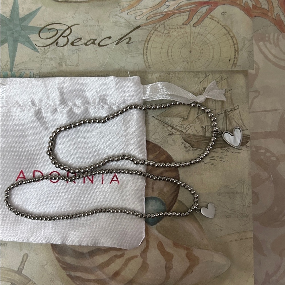 Silver Plated Set of Heart Ball Bracelets - Picture 3 of 5